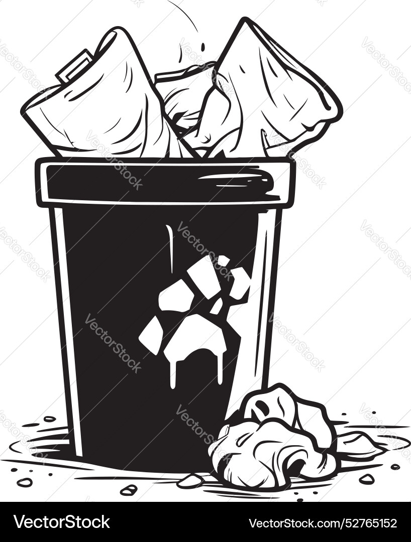 Garbage glamour icon adding to green Vector Image