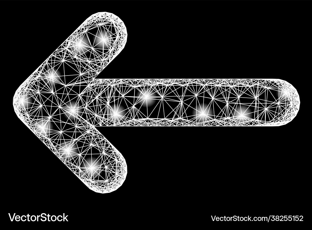 Net move left web mesh with bright flares Vector Image