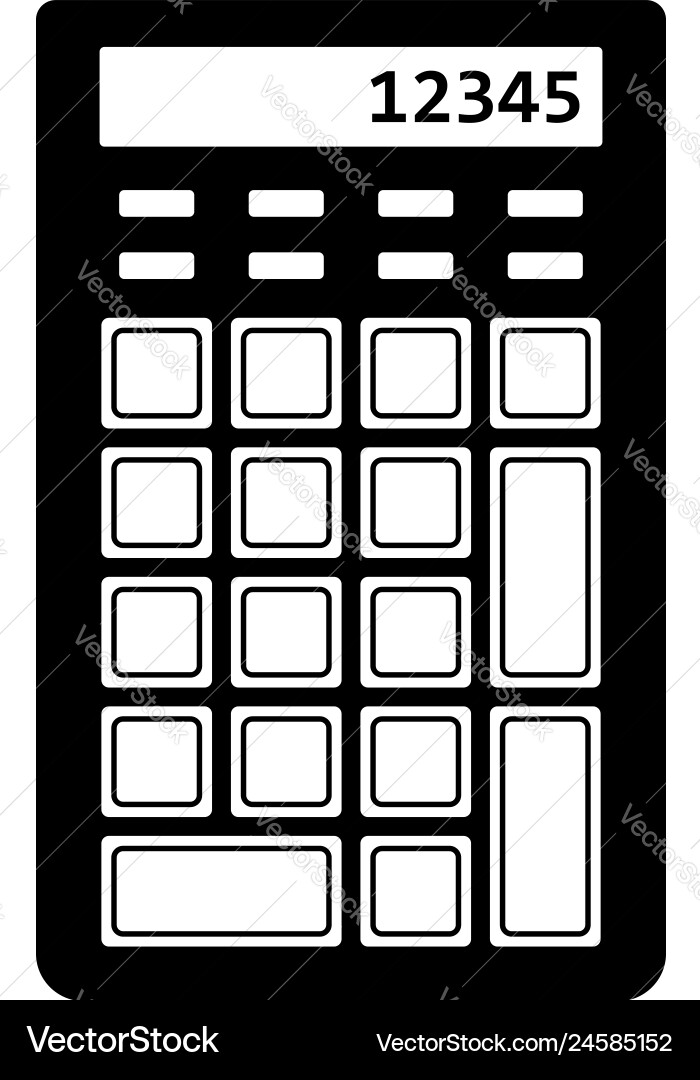 Numeric keypad with calculator Vector Image