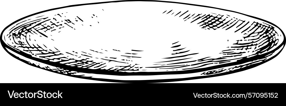 Saucer graphics depicting an empty Saucer graphics depicting an empty Vector Image