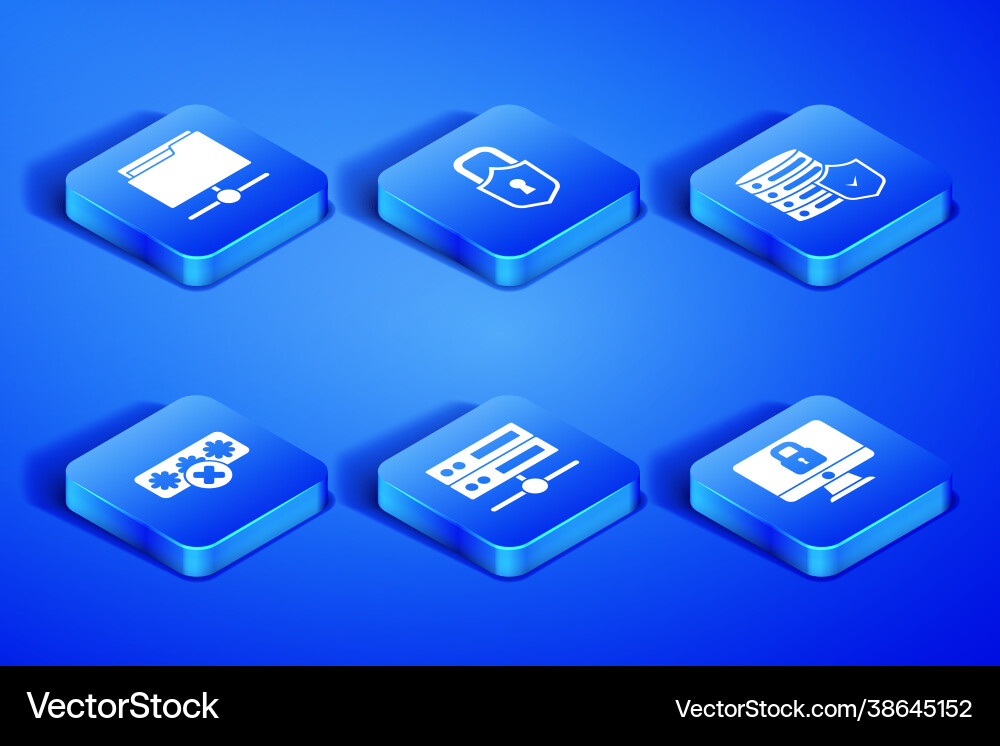 Set lock on computer monitor ftp folder server Set lock on computer monitor ftp folder server vector image