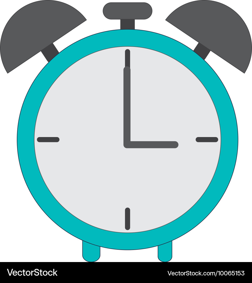 Analog alarm clock icon vector image