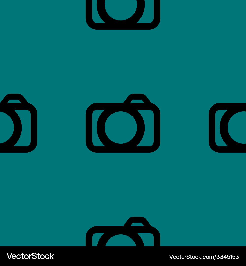 Camera web icon flat design seamless pattern vector image
