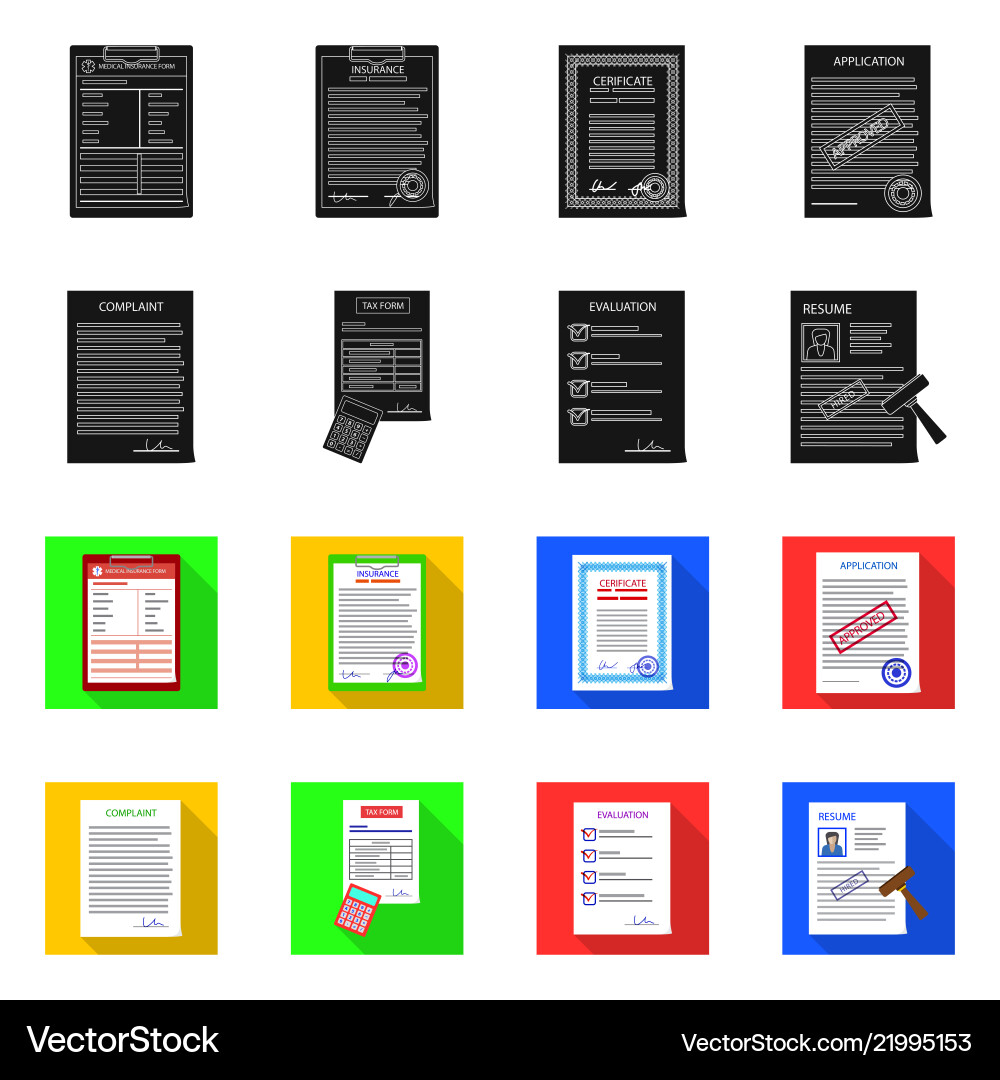 Design of form and document icon set Design of form and document icon set vector image