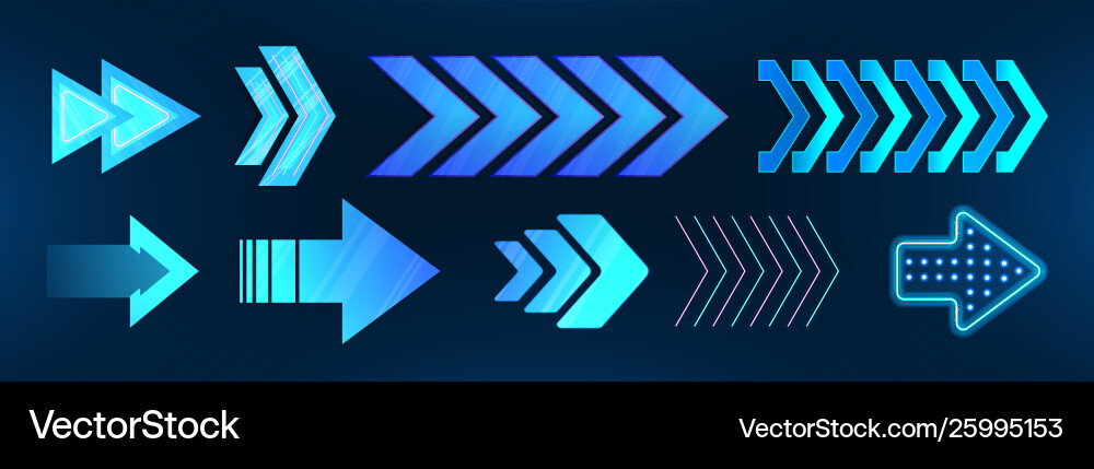 Dynamic Arrow Set vector image