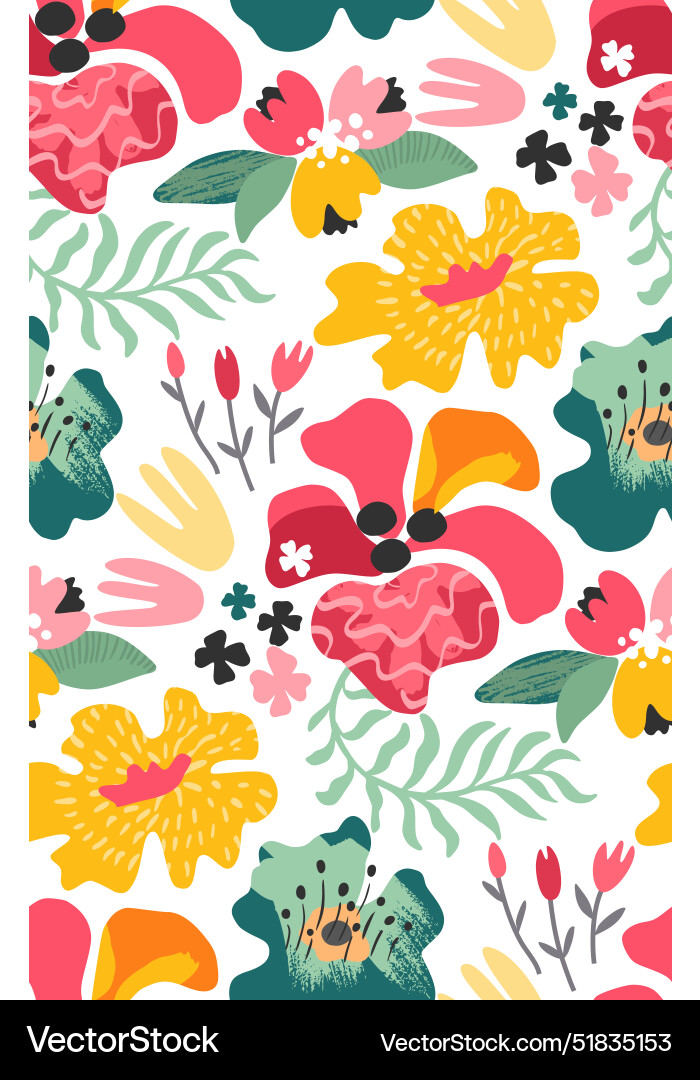 Floral Seamless Pattern Vector Image