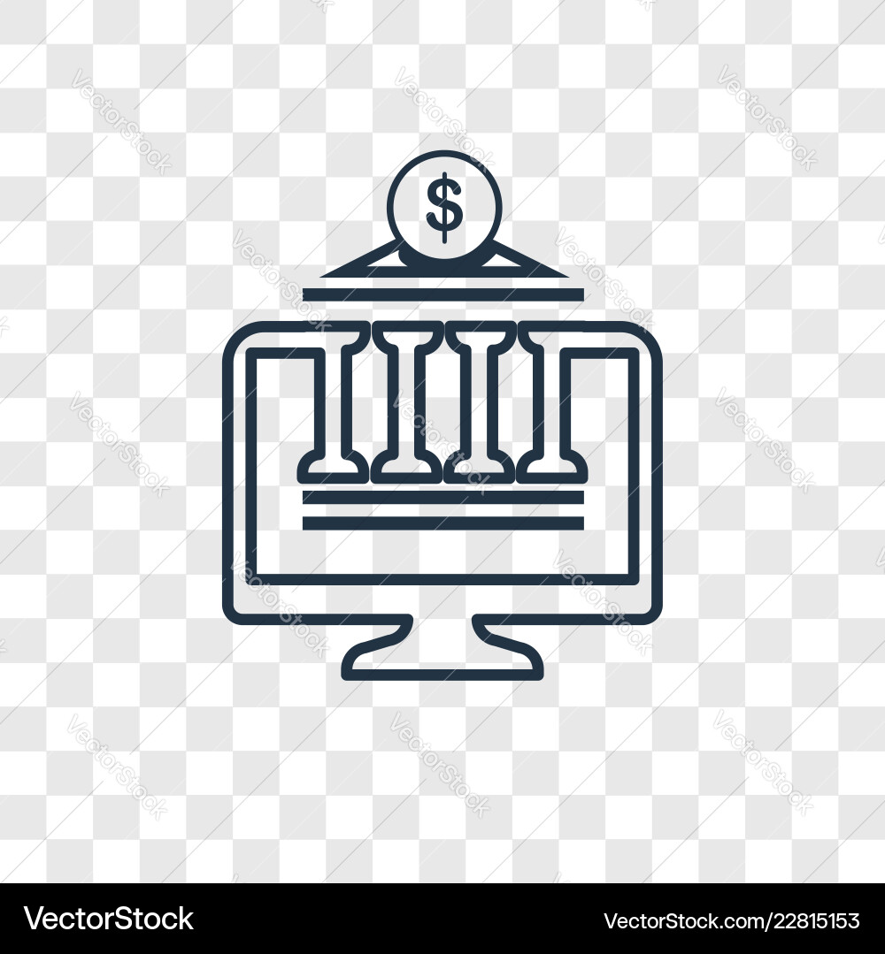 On linear icon isolated transparent background vector image