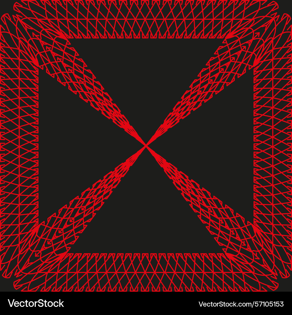 Red square rotation abstract angular pattern Vector Image