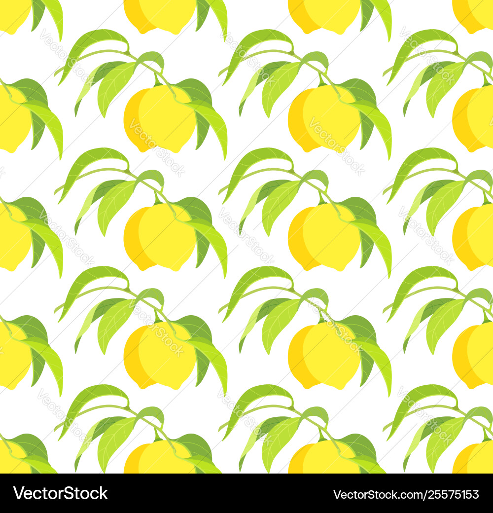 Seamless pattern with lemon branches Seamless pattern with lemon branches vector image