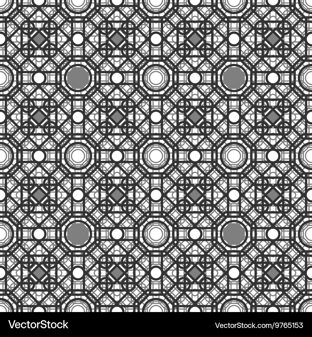 Seamless pattern with overlapping geometric shapes vector image
