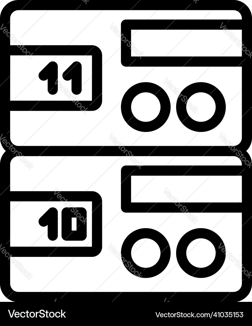 Server memory icon outline mobile data Server memory icon outline mobile data vector image