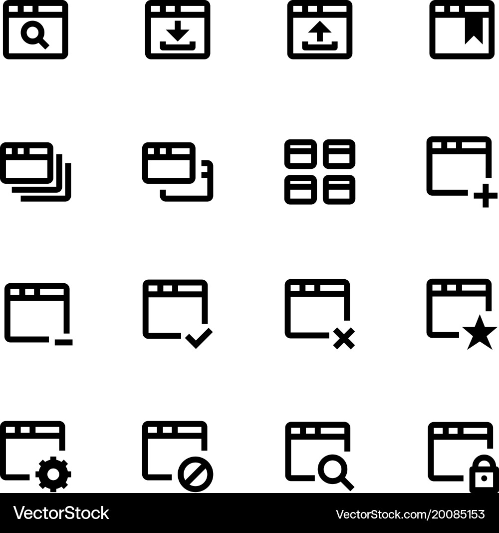 Set of application icons Vector Image