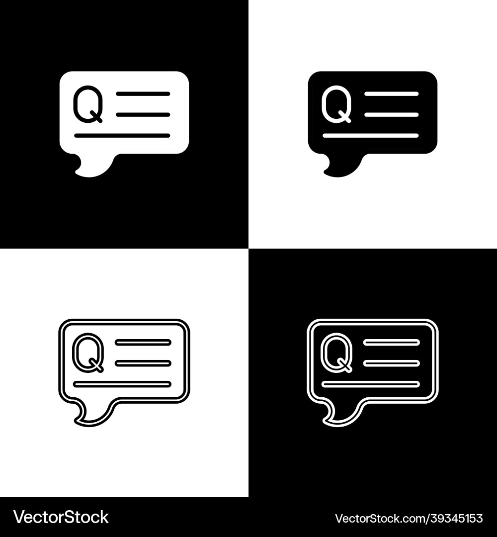 Set speech bubbles with question icon isolated Set speech bubbles with question icon isolated vector image