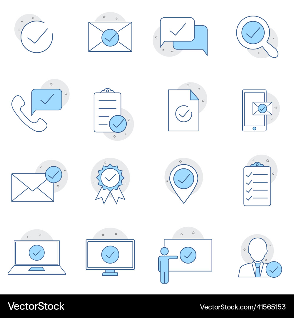 Simple set of approve related line icons contains Simple set of approve related line icons contains vector image