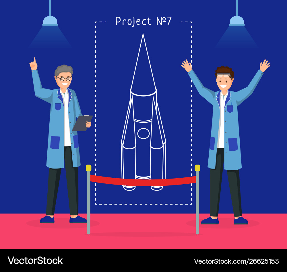 Spaceship design project Vector Image