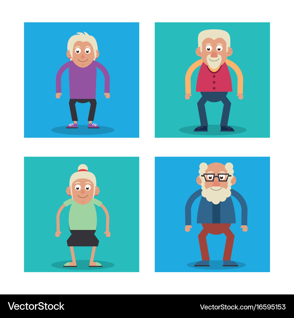 White background with colorful frames set Vector Image