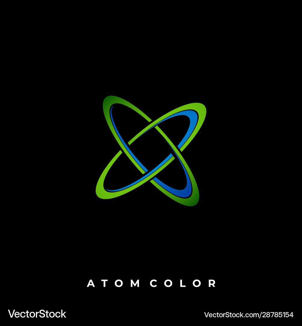 Atom color template Vector Image