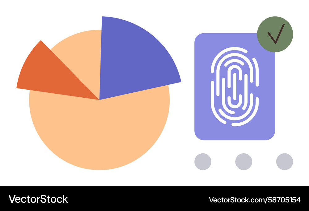 Biometric Authentication Data Analysis Vector Image