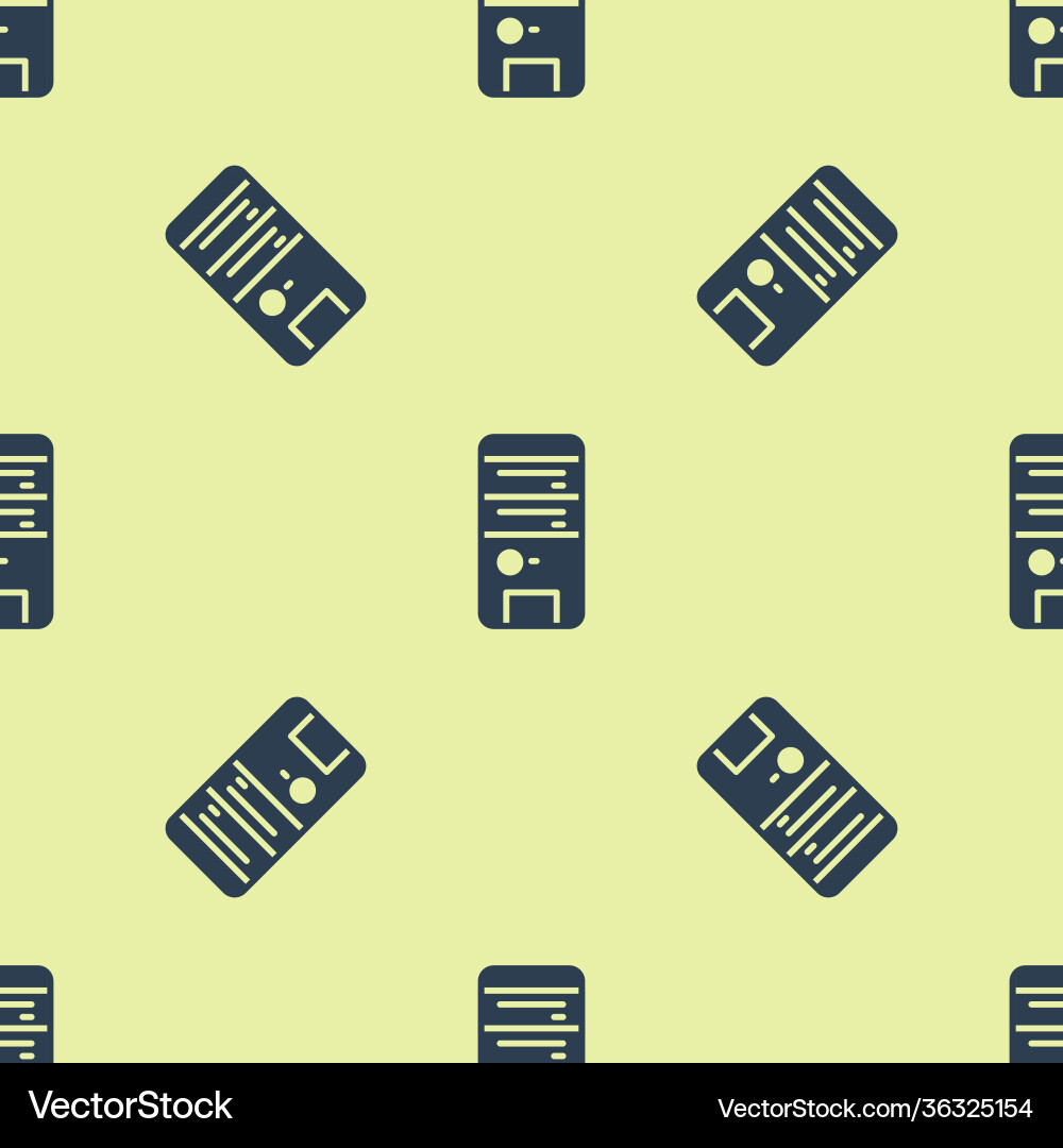 Blue computer icon isolated seamless pattern Vector Image