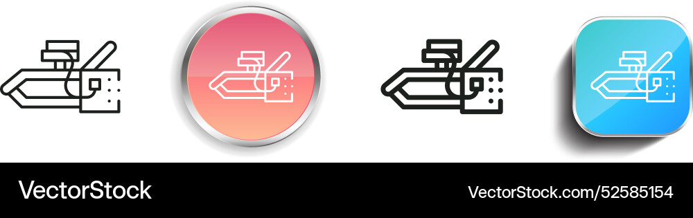 Chair icon thin linear regular and button style Chair icon thin linear regular and button style Vector Image