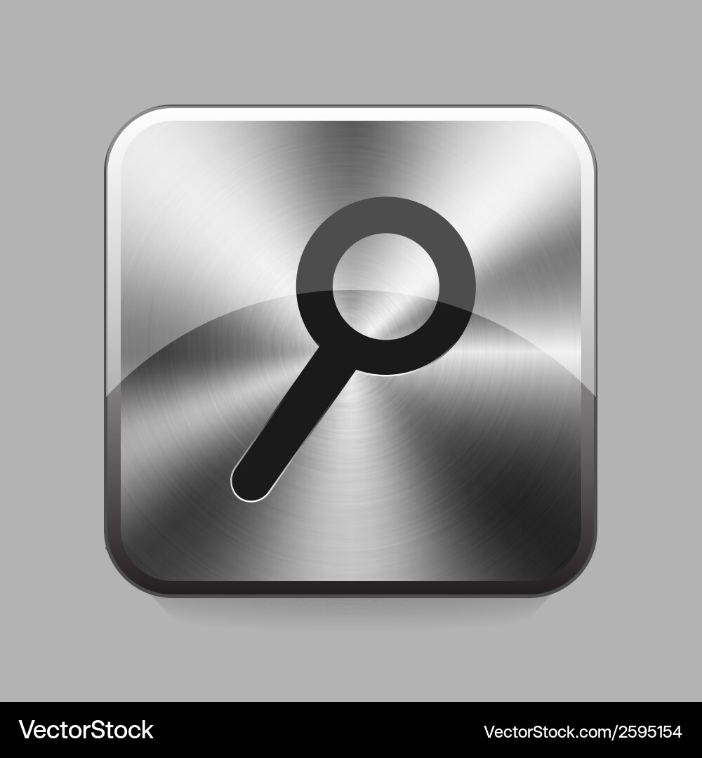 Chrome button Vector Image