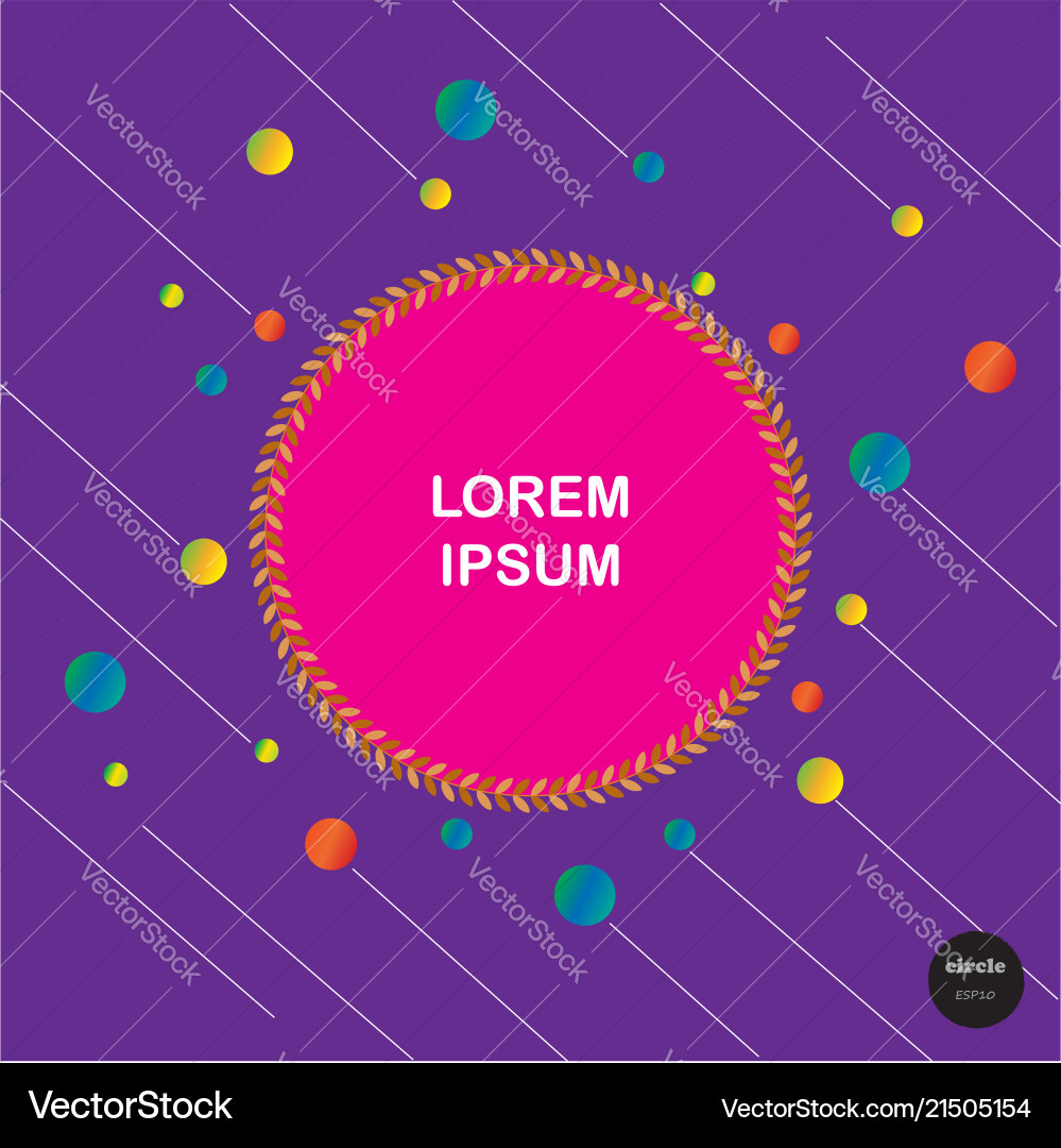 Design colorful circles with line elements Design colorful circles with line elements vector image
