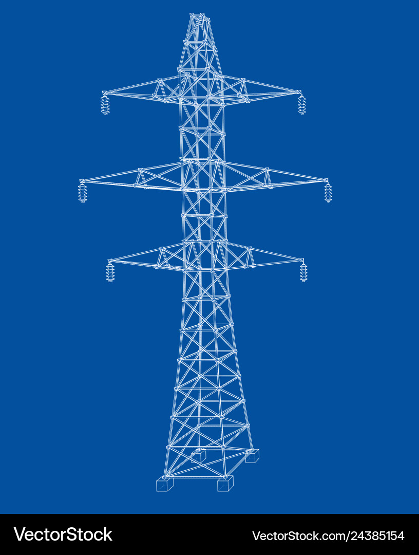 Electric pylon or tower concept Vector Image