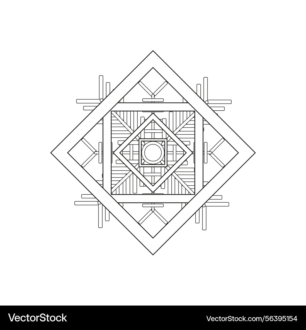 Geometric pattern abstract shape symmetrical Geometric pattern abstract shape symmetrical Vector Image