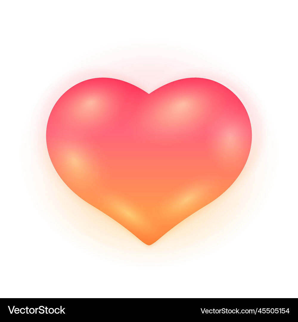 Heart shape led lamp neon color icon Royalty Free Vector
