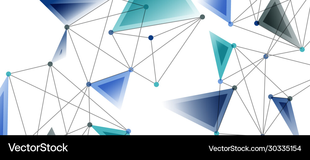 Line points connections triangular technology Vector Image