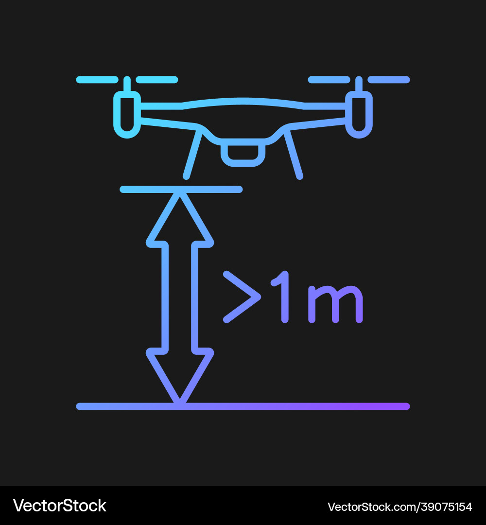 Minimum flight height gradient manual label icon Vector Image