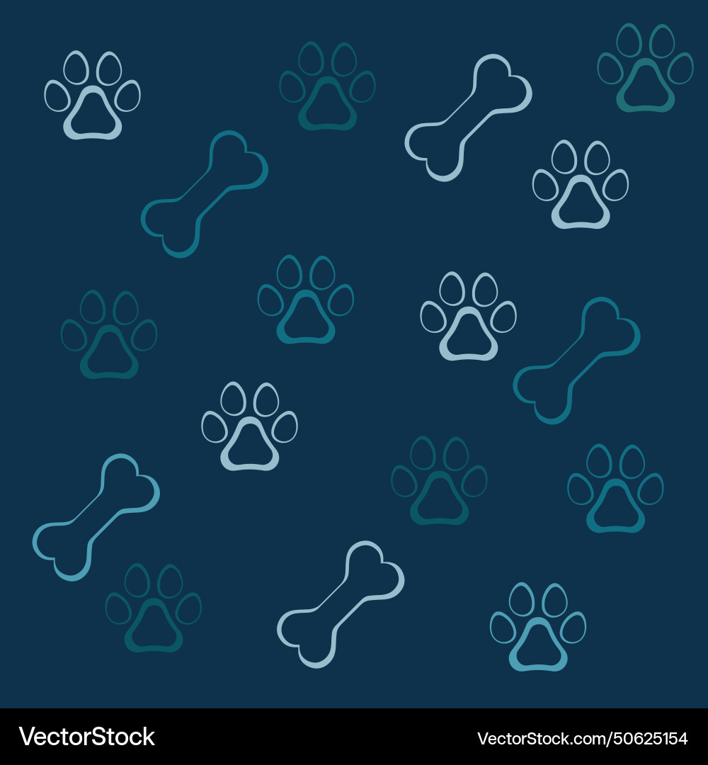 Paw print pattern Vector Image