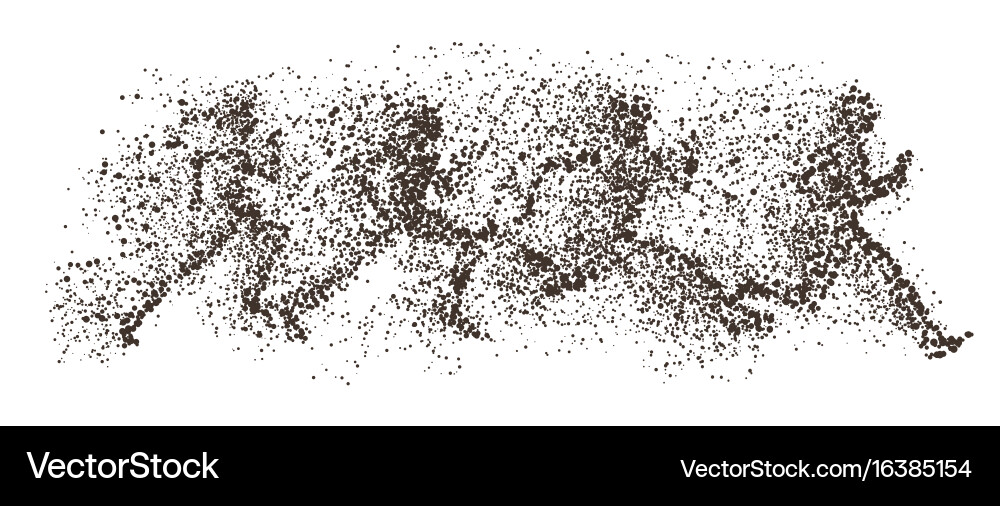 Running Silhouette with Particle Motion vector image