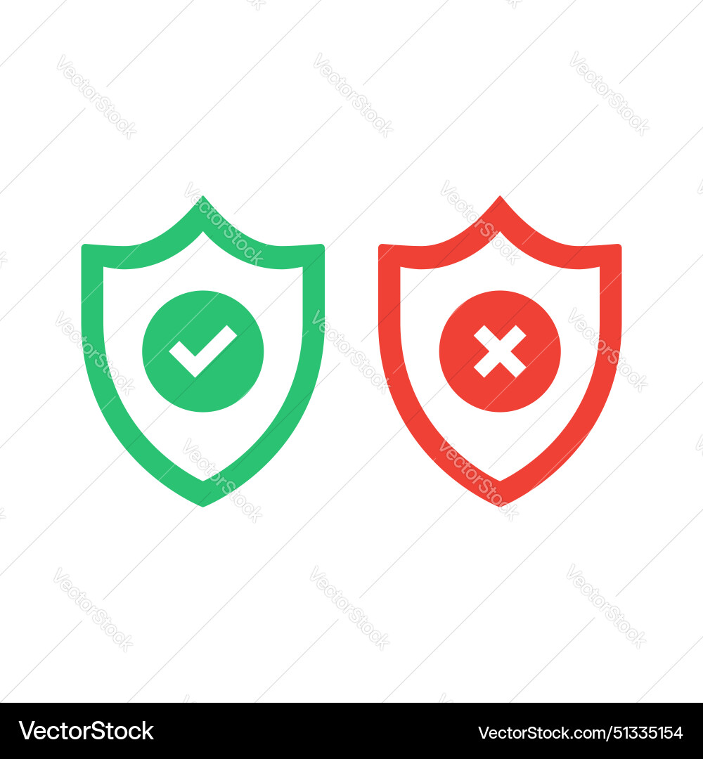 Shield check mark icon set Shield check mark icon set vector image