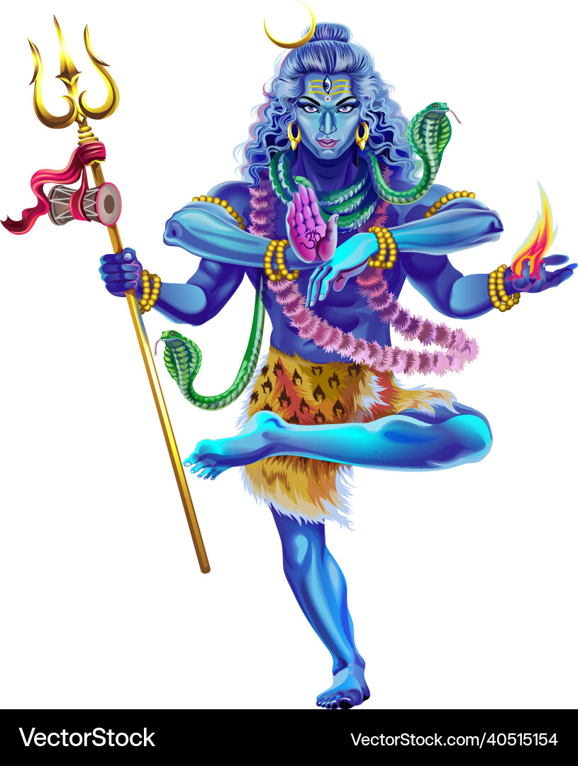 Shiva - Hindu God vector image