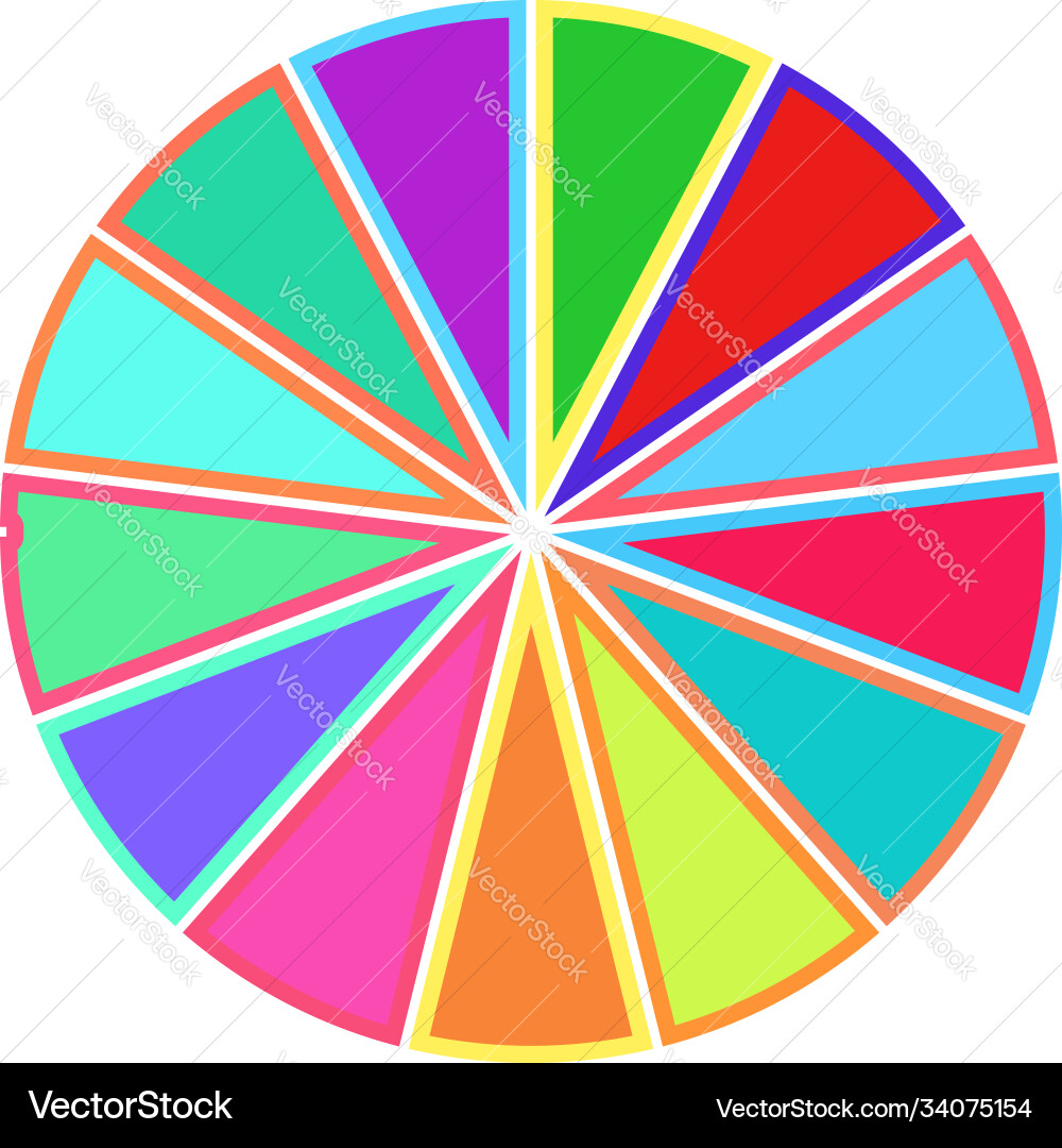 Simple pie chart-graph and diagram circle Simple pie chart-graph and diagram circle vector image