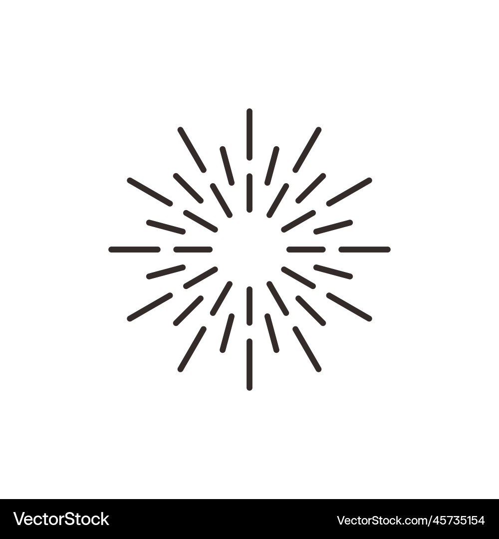 Sunbrust explotion effect icon abstract symbol Vector Image