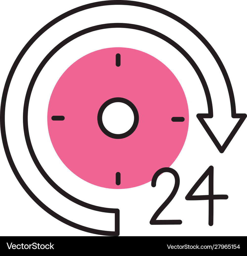 Time clock with arrow around isolated icon Time clock with arrow around isolated icon vector image