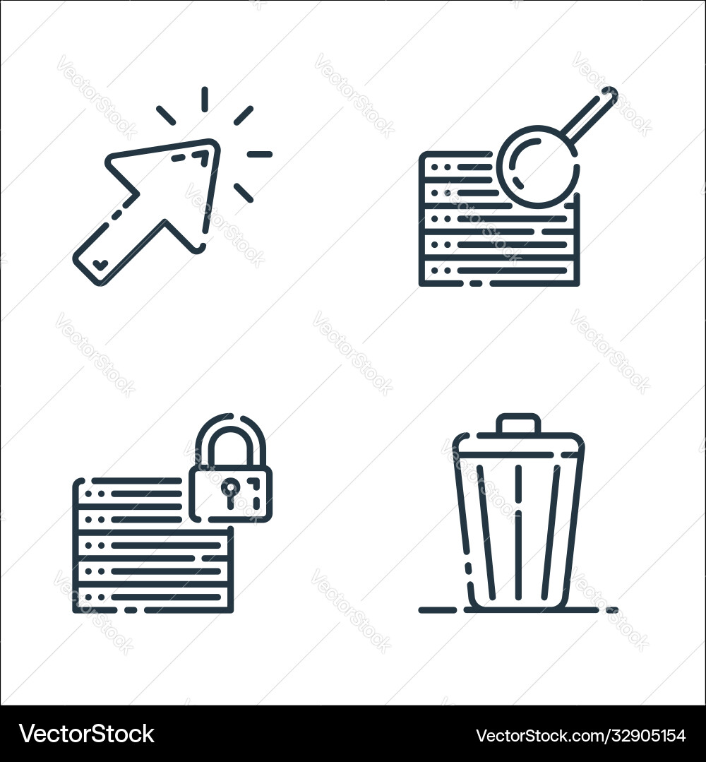 User interface line icons linear set quality User interface line icons linear set quality Vector Image