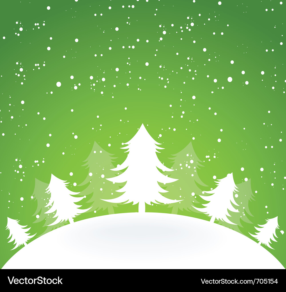 Winter Christmas Tree Vector Image