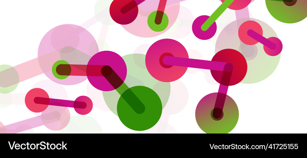 Abstract background round dots connected by lines Vector Image
