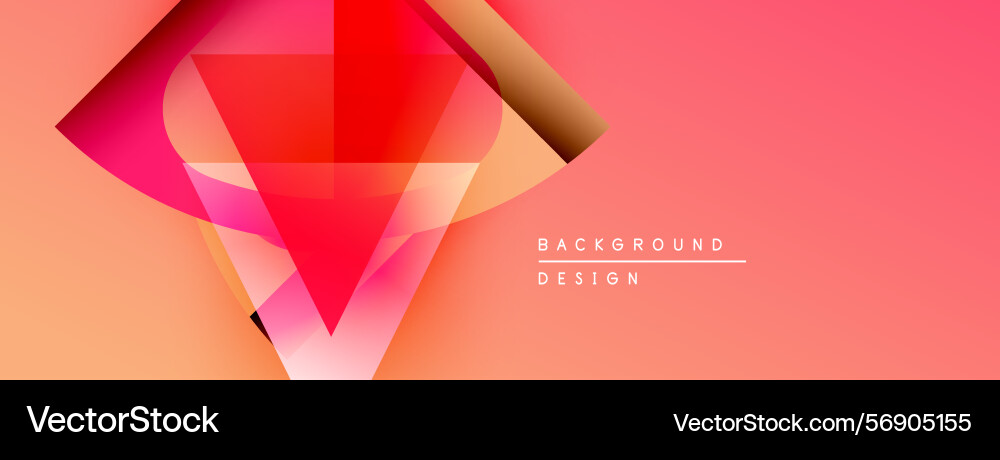 Abstract geometric shapes overlap creating Vector Image