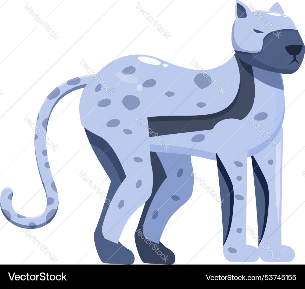 Artificial intelligence robot leopard standing Artificial intelligence robot leopard standing vector image