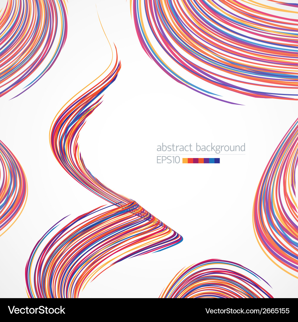 Background with multicolored lines vector image