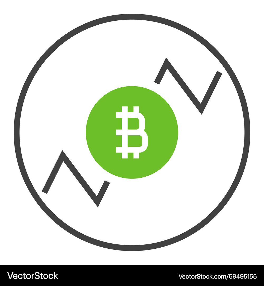 Bitcoin Crypto Trading Icon – Royalty-Free Vector | VectorStock