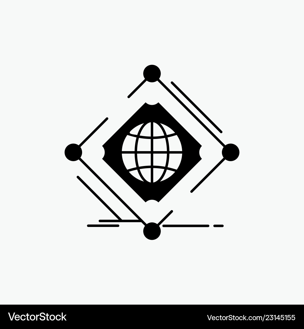 Complex global internet net web glyph icon Complex global internet net web glyph icon Vector Image