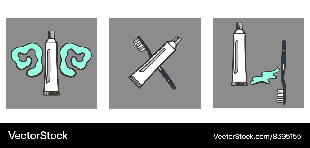 Decorative font toothpaste part 8 Vector Image