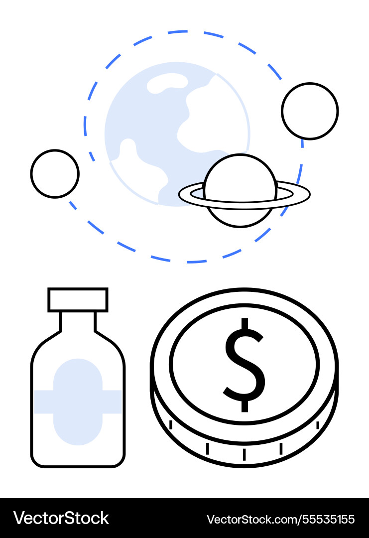 Global healthcare investment concept Global healthcare investment concept vector image