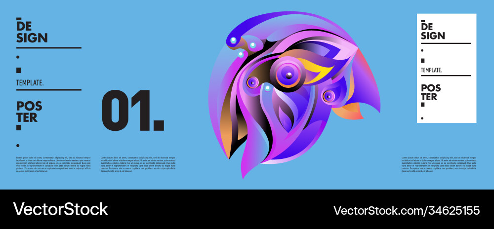 Landing page background template with colorful Vector Image