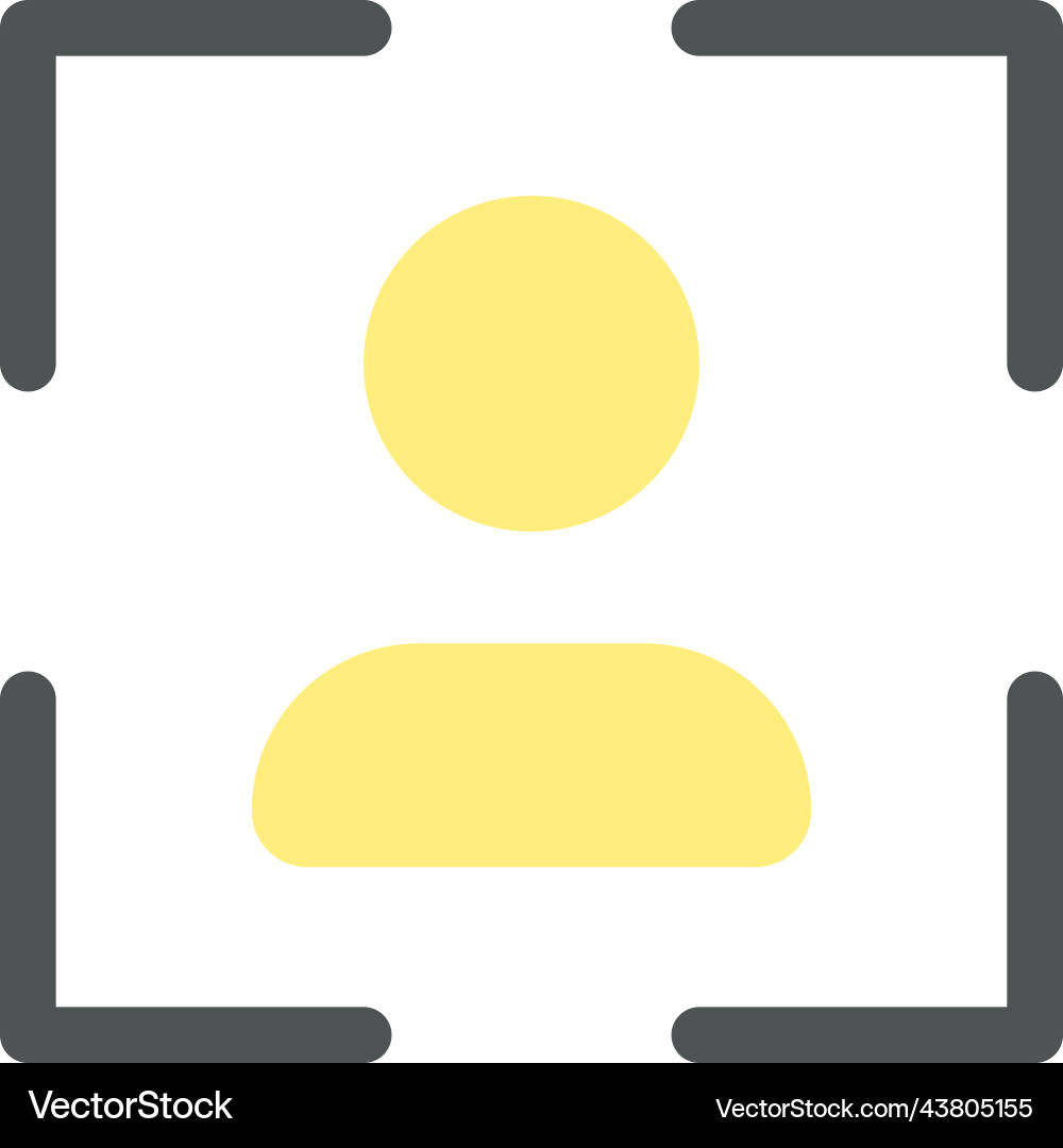 Profile image flat color ui icon Profile image flat color ui icon Vector Image